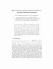 Research paper thumbnail of Representation of Context-dependant Relevance Relations with Fuzzy Ontologies
