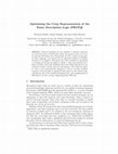 Research paper thumbnail of Optimizing the Crisp Representation of the Fuzzy Description Logic $mathcalSROIQ$