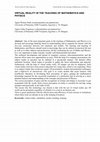 Research paper thumbnail of Virtual Reality Simulations in the Education of Mathematics and Physics