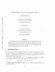 Research paper thumbnail of Polynomial maps that are roots of power series