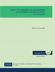 Research paper thumbnail of IMPACT OF MERGERS ON COMPETITION IN THE INDIAN MANUFACTURING: An Assessment