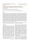 Research paper thumbnail of A Review on the Strengthening of Nanostructured Materials