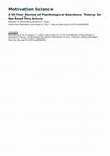 Research paper thumbnail of A 50-year review of psychological reactance theory: Do not read this article
