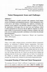 Research paper thumbnail of Talent Management: Issues and Challenges