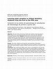 Research paper thumbnail of Learning style variation in chilean dentistry students from the first to the fifth year