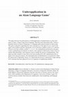 Research paper thumbnail of Underapplication in an Akan Language Game 1