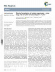 Research paper thumbnail of Rieche formylation of carbon nanotubes – one-step and versatile functionalization route