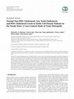 Research paper thumbnail of Normal Non-HDL Cholesterol, Low Total Cholesterol, and HDL Cholesterol Levels in Sickle Cell Disease Patients in the Steady State: A Case-Control Study of Tema Metropolis