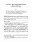 Research paper thumbnail of Verification of Mutual Recursive Functional Programs