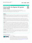Research paper thumbnail of Cohort Profile: The Nigerian HIV Geriatric Cohort Study
