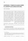 Research paper thumbnail of Averroes y Tomás de Aquino sobre el concepto de ciencia natural