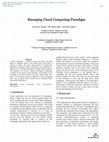Research paper thumbnail of Emerging Cloud Computing Paradigm