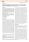 Research paper thumbnail of Surgical Management of Severe Case of Laryngomalacia