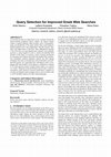 Research paper thumbnail of Query selection for improved Greek web searches