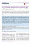 Research paper thumbnail of Antibiotic Sensitivity Patterns of Methicillin-Resistant Staphylococcus Aureus Isolated from Chickens in Poultry Farms in Sokoto, Nigeria