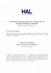 Research paper thumbnail of Corporate Information Systems Architecture for Business Intelligence Solutions