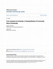 Research paper thumbnail of From inclusion to inclusivity: A scoping review of community music scholarship
