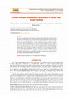 Research paper thumbnail of Factors Affecting Mathematics Performance of Junior High School Students
