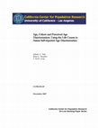 Research paper thumbnail of Age, cohort and perceived age discrimination: using the life course to assess self-reported age discrimination
