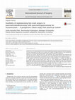 Research paper thumbnail of Feasibility of implementing fast-track surgery in pancreaticoduodenectomy with pancreaticogastrostomy for reconstruction – A prospective cohort study with historical control