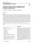 Research paper thumbnail of Older adults’ perceptions of contexts surrounding their social participation in a digitalized society—an exploration in rural communities in Northern Sweden