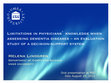 Research paper thumbnail of Limitations in Physicians' Knowledge when Assessing Dementia Diseases - an Evaluation Study of a Decision-Support System