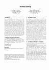 Research paper thumbnail of Verified Gaming