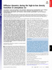 Research paper thumbnail of Diffusive dynamics during the high-to-low density transition in amorphous ice