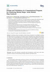 Research paper thumbnail of Design and Validation of a Computational Program for Analysing Mental Maps: Aram Mental Map Analyzer