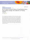 Research paper thumbnail of M. R. Kukrit Pramoj's theory of good governance and political change: the dialectics of Farang Sakdina