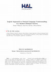 Research paper thumbnail of Logical Approach to Natural Language Understanding in a Spoken Dialogue System