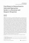 Research paper thumbnail of From Binary to Intersectional to Imbricated Approaches: Gender in a Decolonial and Diasporic Perspective