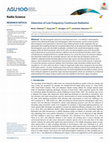 Research paper thumbnail of Detection of Low-Frequency Continuum Radiation