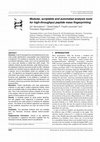 Research paper thumbnail of For High-Throughput Peptide Mass Fingerprinting