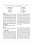 Research paper thumbnail of Finding Strategies Against Misinformation in Social Media: A Qualitative Study