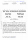Research paper thumbnail of An Extended Commentary on Post-Publication Peer Review In Organizational Neuroscience