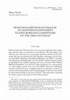 Research paper thumbnail of "Problemata Parvorum naturalium": An Anonymous Supplement to John Buridan’s Commentary on the "Parva naturalia"
