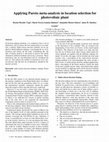 Research paper thumbnail of Applying Pareto meta-analysis in location selection for photovoltaic plant