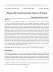 Research paper thumbnail of Human Development in the Context of Nepal