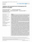 Research paper thumbnail of Translation and cultural adaptation of an objective pain assessment tool for Finnish ICU patients