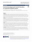 Research paper thumbnail of Commonly diagnosed mental disorders in a general hospital system