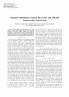 Research paper thumbnail of Adaptive admittance control for a safe and efficient human-robot interaction