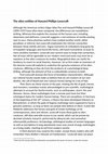 Research paper thumbnail of The alien entities of Howard Phillips Lovecraft