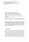 Research paper thumbnail of The role of the public in the improvement of emergency plans