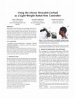 Research paper thumbnail of Using the eSense Wearable Earbud as a Light-Weight Robot Arm Controller