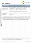 Research paper thumbnail of Correction: Realization of multi-configurable logic gate behaviour on fluorescence switching signalling of naphthalene diimide congeners