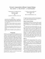 Research paper thumbnail of Persuasive Argumentation in Human Computer Dialogue