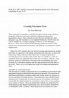 Research paper thumbnail of creatging a placement test