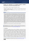 Research paper thumbnail of Decision Tree Algorithm Use in Predicting Students’ Academic Performance in Advanced Programming Course