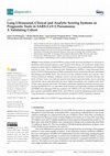 Research paper thumbnail of Lung Ultrasound, Clinical and Analytic Scoring Systems as Prognostic Tools in SARS-CoV-2 Pneumonia: A Validating Cohort